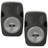 2x QTX PAL8 Portable Battery PA Speaker TWS LED Light Show Wireless Microphone