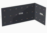 Wentex SET Frame - L-Shape 6m x 3m x 3m SET Exhibition Stand Wall Including Support