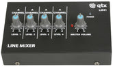 QTX LM41 4ch Mono Mini Mixer Line Level Studio Karaoke DJ Recording