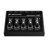 JB systems NANOMIX-4BT Compact 4 Channel Line Mixer and Interface with Bluetooth