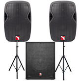 Intimidation PowerPack 15 MK2 + SUB15 Active PA System Bundle 5000W