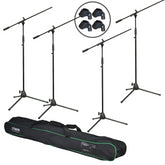 4x Thor MS003 Tripod Boom Microphone Stand inc Carry Bag