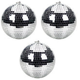 3x Thor Mirrorball 20cm 200mm Silver Mirror Ball