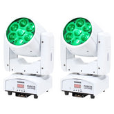 2x Equinox Fusion 120 Zoom MKII (weißes Gehäuse) Moving Head Light