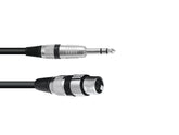 Omnitronic Adapterkabel XLR(F)/Klinke Stereo 0,9M Schwarz