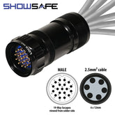 eLumen8 Socapex 19-Pin Line Male Plug 6 x 12mm (2.5mmý cable) Numbered