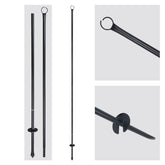 eLumen8 2.75m Festoon Pole (Pack of 2) Outdoor String Light Pole Metal Garden Festival Lighting