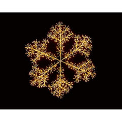 Premier Starburst Snowflake 1.5m Gold Christmas Warm White LED Light Display