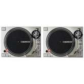 2x Reloop RP-7000MK2 Silver Professional Upper Torque Turntable System