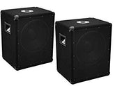2x Omnitronic BX-1250 Passiv-Subwoofer-Bassbehälter 12" 600W
