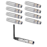 1X Stagg SLI-STICK24 Wireless DMX Stick Transmitter / 8x Receiver 2.4GHz XLR Package