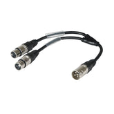 W Audio 0,25 m XLR-Stecker auf 2 x XLR-Buchse, 3P-Splitterkabel, DJ-Band, Studio, PA