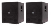 2x Italian Stage IS 118A Caisson de Basses Actif Bass Bin 18" 700W *B-STOCK BUNDLE*