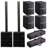 Audiophony ILINE 2040W RMS Stereo Column Array Inc Cables and Bags