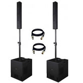 2x Proel Session 4 Compact Portable Array PA System 1200W