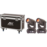 AFX HOTBEAM-10R-PACK 2x lyres 10R 280W (Beam/Spot/Wash) dans Flight Case