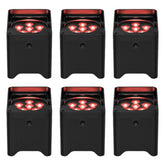 6x Chauvet DJ Freedom Par T6 Battery Wireless LED Uplighter