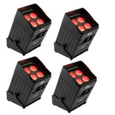 Eurolite IP UP-4 RGBW LED Battery Uplighter IP65 Outdoor Bundle