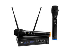 Omnitronic UHF E-FLEX Dual Handheld Wireless Microphone System Omnitronic UHF E-FLEX Dual Handheld Wireless Microphone System