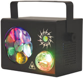 QTX Gobo Fireflash 4 in 1 Lichteffekt DJ Disco Strobe Laser Gobo