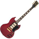 Vintage Vs6 3 Pick Up Guitar - Gold Hardware - Cherry Red