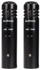 Citronic EC20 Condenser Microphones Slim Pencil Stereo Pair