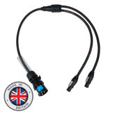 eLumen8 Moulé Y Split - 1,0 m 2,5 mm 16A Mâle - 2 x PowerCON True1 Femelle