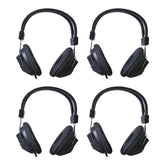 4x Soundlab Full Size Stereo Headphones for Education, Classroom and Schools