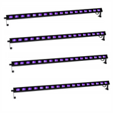 4x Thor UV Bar 18 x 3W LED Halloween Blacklight Flood Ultraviolet