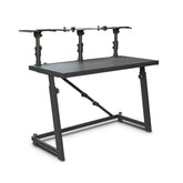 Gravity FDJT 01 DJ Desk Booth Stand Adjustable Loudspeaker + Laptop Trays *B-STOCK*