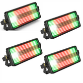 4x Thor Strobe FX LED 2 in 1 RGB Strobe Light RGB + White