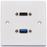 AV:LINK Multimedia Wallplate with 8K HDMI & USB 3.0 Sockets