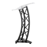 Global Truss F33 Curved Truss Lectern with Acrylic Top Black