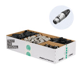 Neutrik XLR 3-Pin Female Cable Socket Pack of 100 (NC3FXX-D)