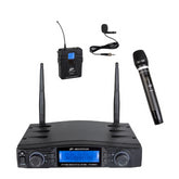 JB Systems HF-TWIN Dual Handheld BeltpackSystème de microphone sans fil UHF
