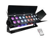 Panneau de scène Eurolite 16 LED Flood Wash 16 x 12 W HEX LED avec télécommande