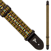 Perris 2079 2" Retro Hootenanny Poly Guitar Strap Yellow Brown