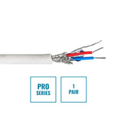 eLumen8 PRO Câble DMX blindé 1 paire DMX1PRW, tambour de 100 m blanc