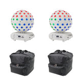 2x Equinox Asteroid White 5 x 40W RGBW LED Mirrorball Effect inc Bags