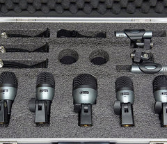 Carlsbro DM7P 7 Piece Drum Microphone Set in Case