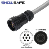 eLumen8 Socapex 7-Pin Line Male Plug 11-21mm