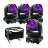4x Equinox Vortex LED Moving Head 120W RGBW Disco DJ Effektpaket