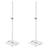 2x Omnitronic BPS-2 Lautsprecherständer, weiße quadratische Basis, DJ, Disco, Hochzeit