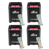 4x Chauvet DJ Freedom Par Quad IP Outdoor Battery Uplighter