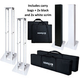 2x NovoPro PS1XL Adjustable Podium inc. Bags & 2x Scrims (Bundle)