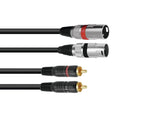 Omnitronic Adapterkabel 2Xxlr(M)/2Xrca 6M Bk
