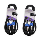 2x StageCore Airhoh 33 Speakon Lead 2M Speaker Cable