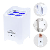 LEDJ Rapid QB1 Luminaire LED sans fil (RGBW) dans un boîtier blanc