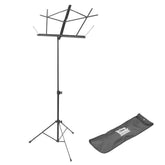 On Stage Compact Music Stand - Black With Bag