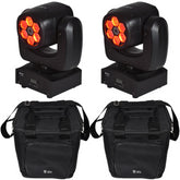 2x QTX MHS-90L: 90W LED Moving Head with Laser